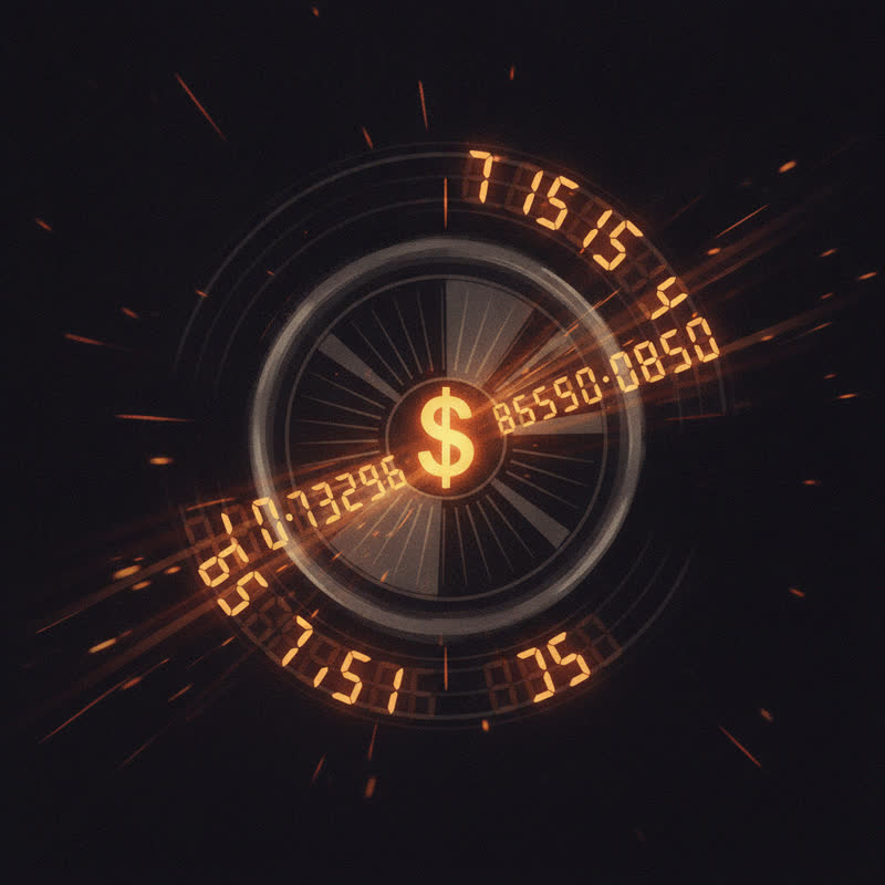 A spinning cost meter representing unpredictable token-based billing