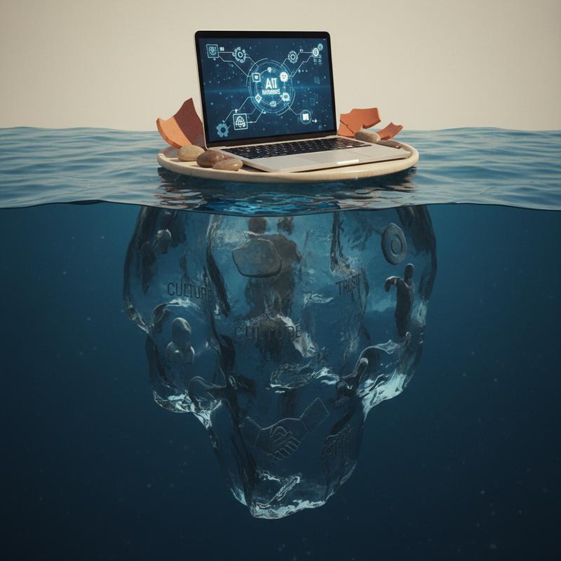 The AI iceberg: technology above water, culture and leadership below