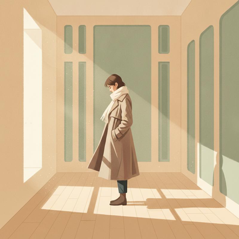 A leader walking alone in quiet reflection
