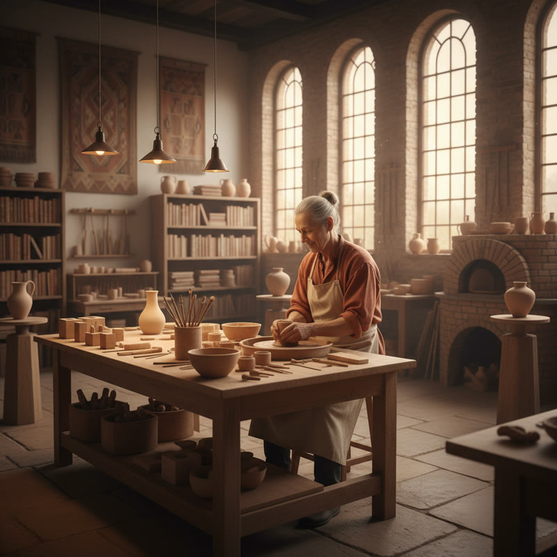 A master specialist working alone with deep expertise in a focused workshop