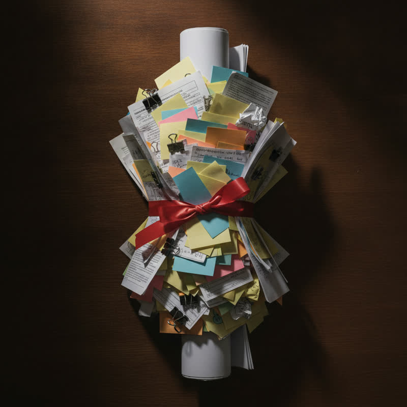 A product roadmap overwhelmed by bureaucracy and process documents